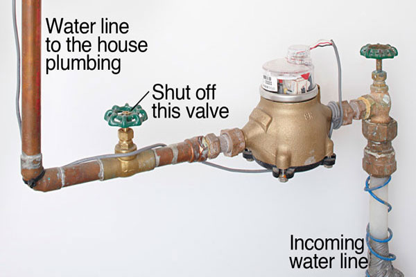 how to shut off a homes water supply