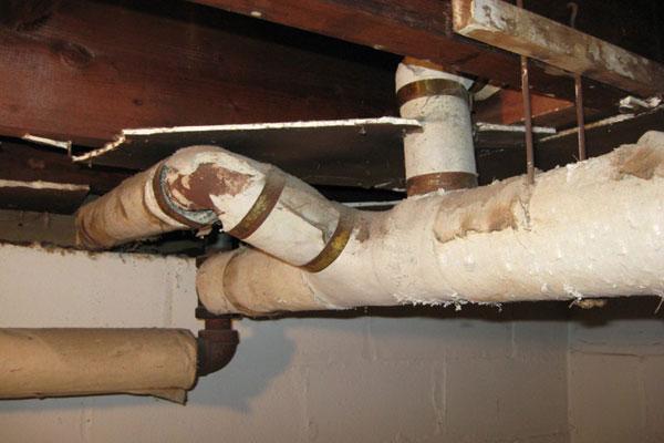 how to spot asbestos on your basement pipes