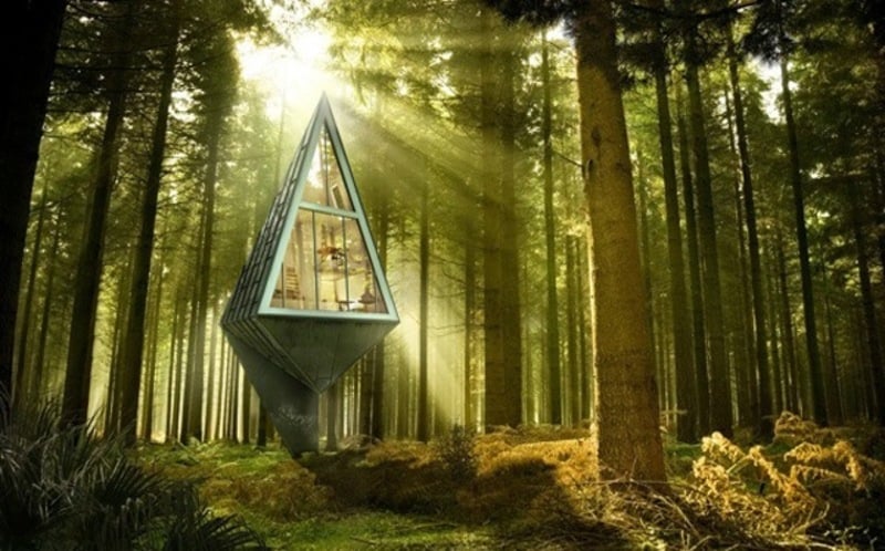 eco friendly futuristic tree house design