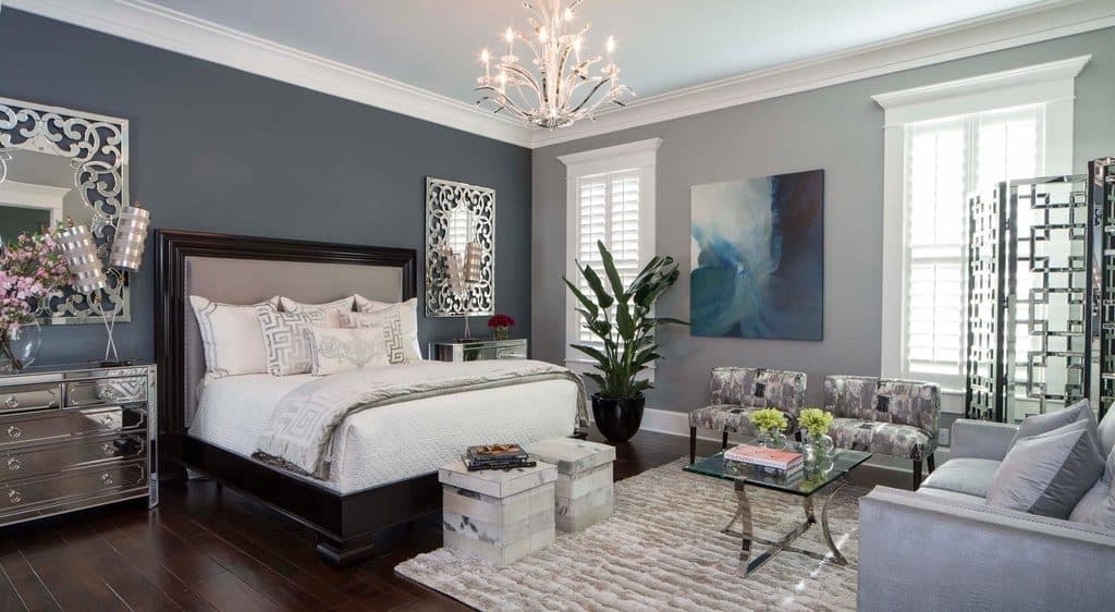 Beautiful modern master bedroom professionaly designed