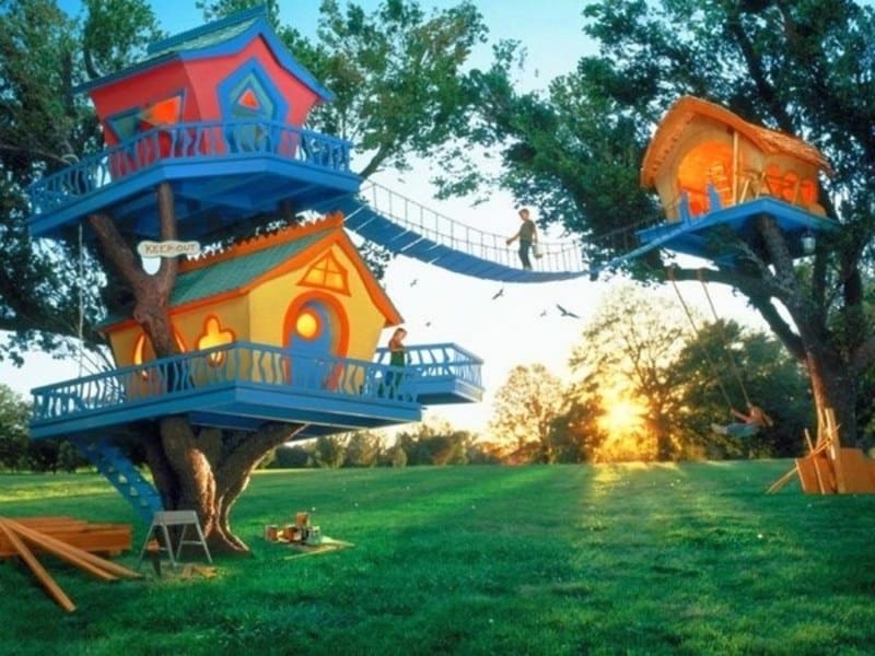 colorful tree house design all ages