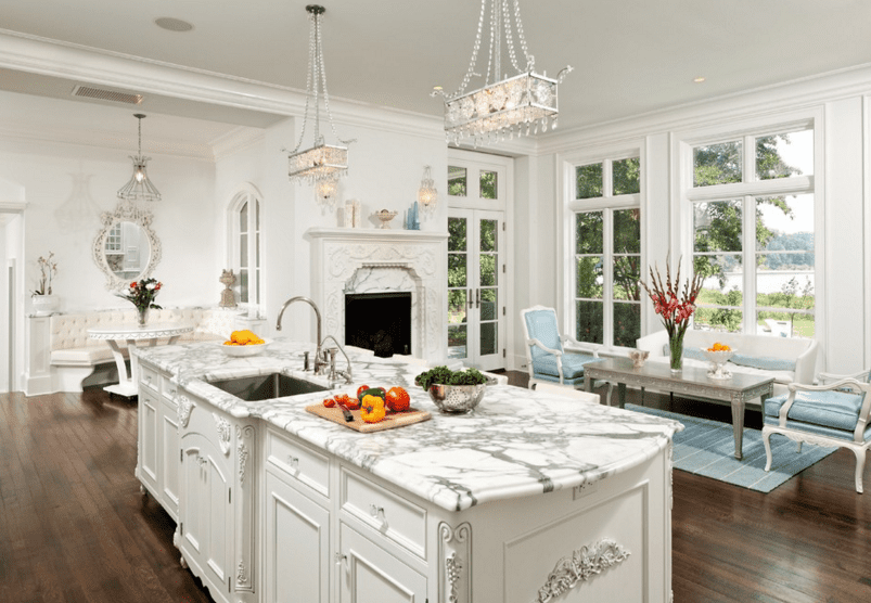 Victorian style kitchen with luxurious detail and trim