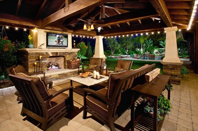Mediterranean backyard patio design
