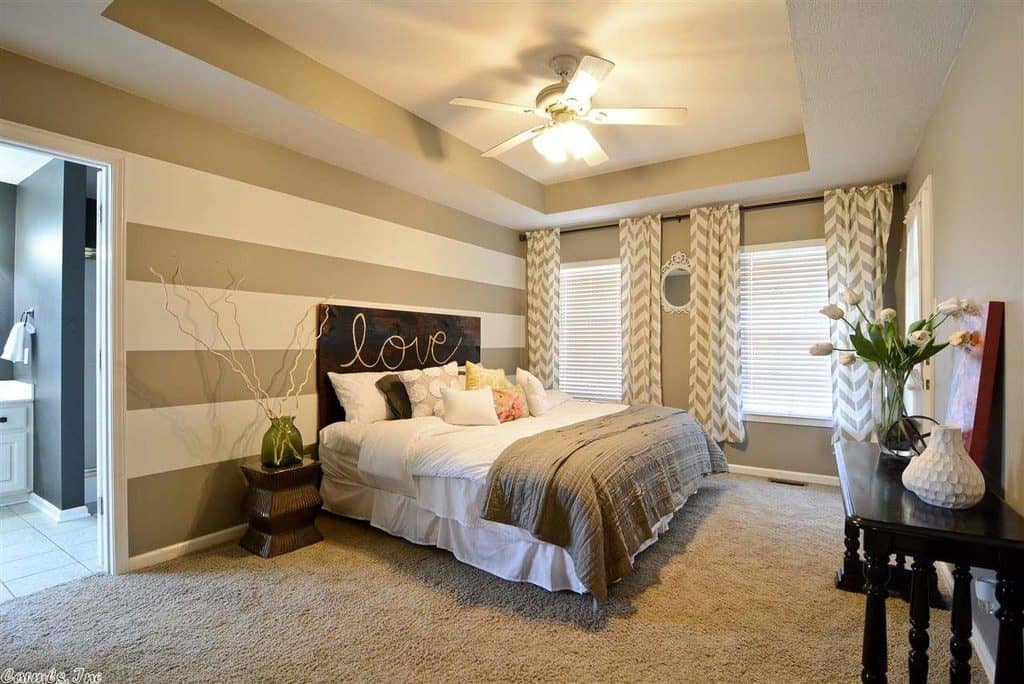 Modern master bedroom professionally designed theme