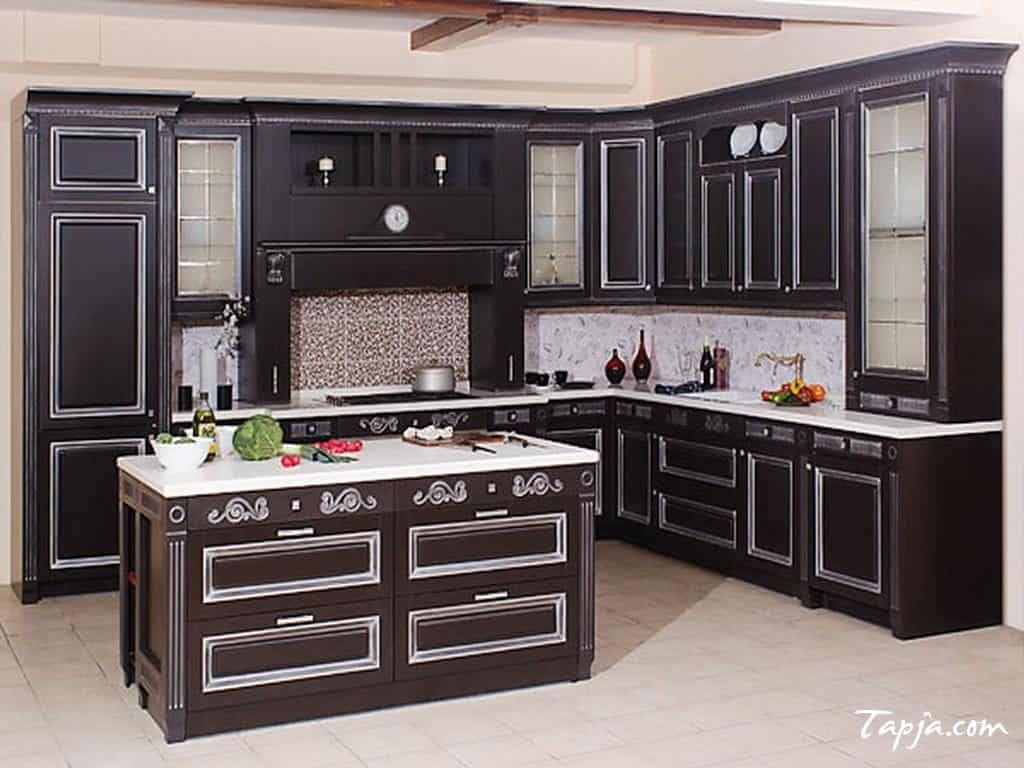 Rustic dark minimalist kitchen design