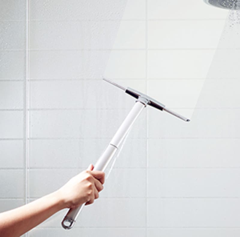 squeegee shower to avoid dirty grout