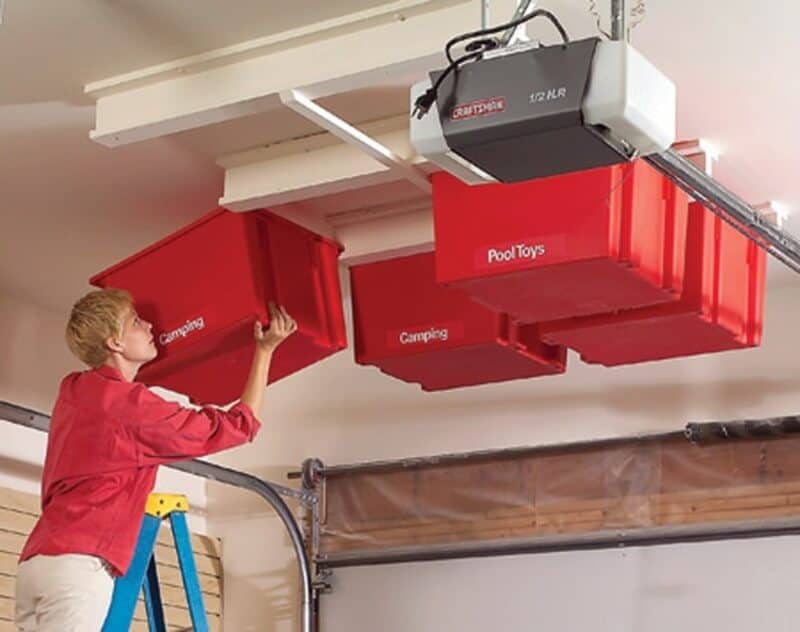 Overhead garage storage ideas to help organize small and large garage spaces