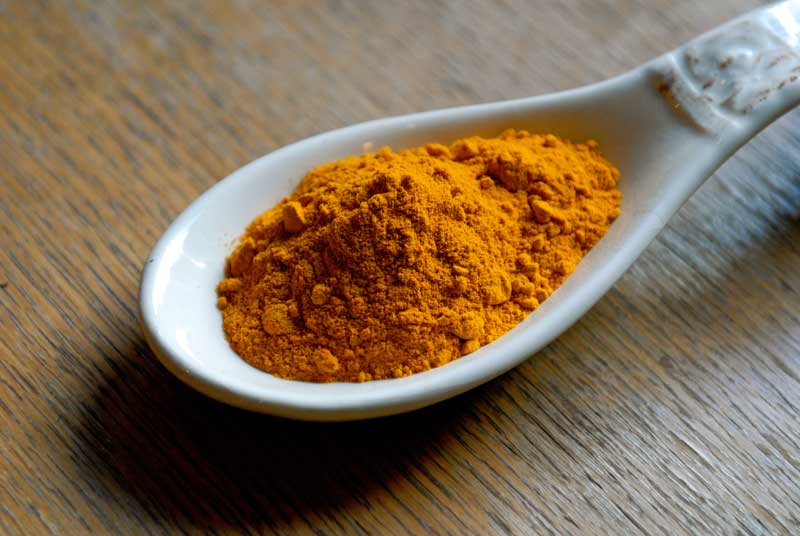 Turmeric powder is good for driving spiders away