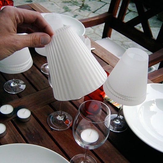 lamp shade DIY wine glass lanterns