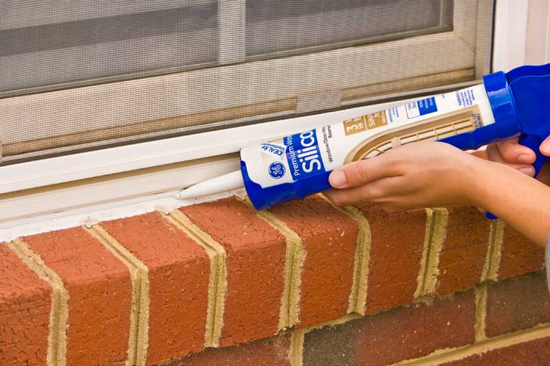 Seal all exterior and interior window & door trim with caulking