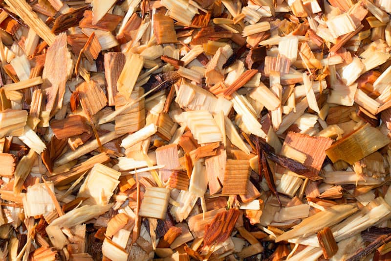 Cedar mulch to help keep spiders away