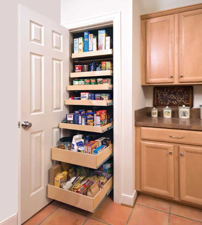 Small kitchen closet storage ideas