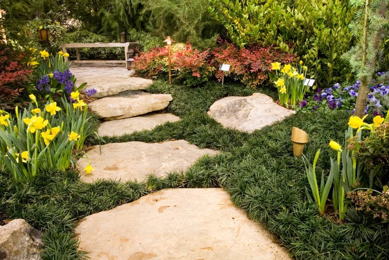 stone trail garden pathway