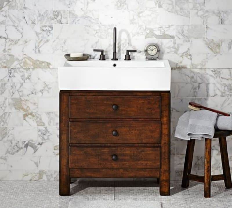 beautiful mahogany rustic vanity sink