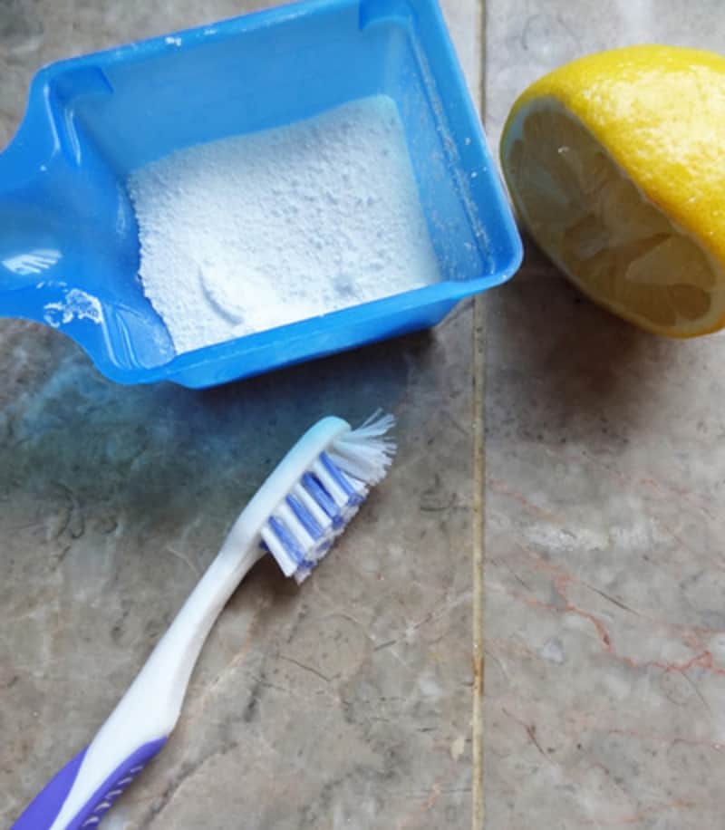lemon and oxgenated grout removal
