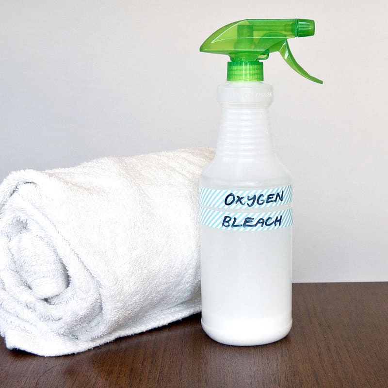 oxgen bleach to remove the grout
