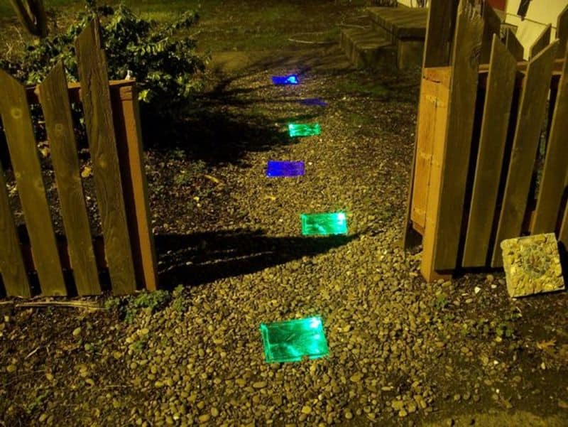 solar powered garden DIY pathway