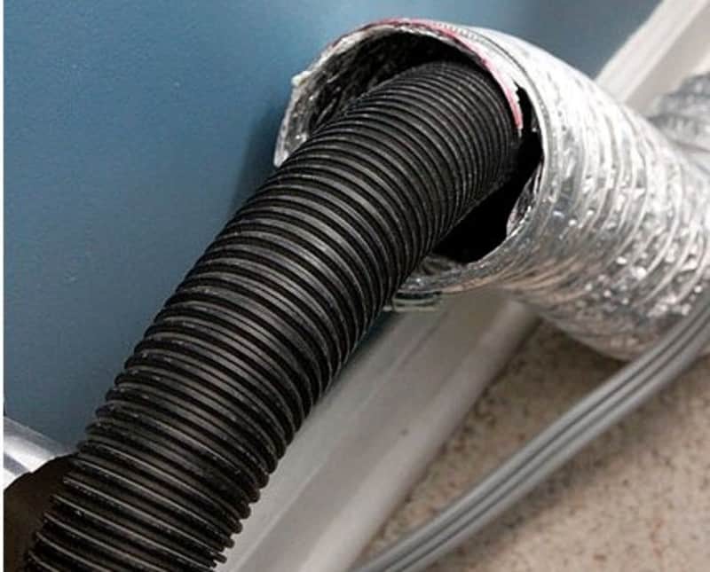 clean dryer ducts with a vacuum cleaner