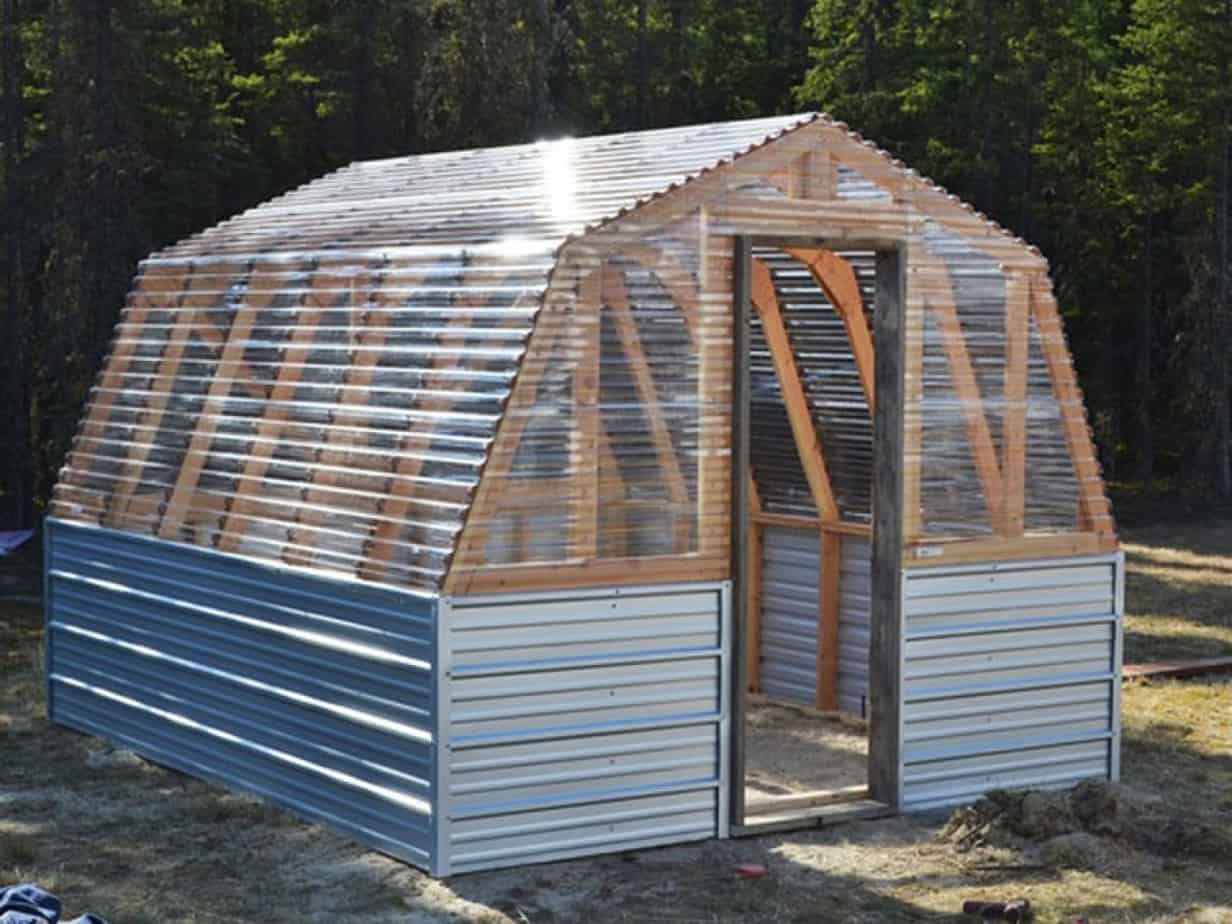 barn style greenhouse DIY with plans